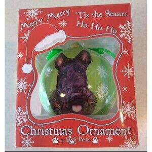 NEW Scottie Dog Shatterproof Ball Ornament 3" by E & S Pets